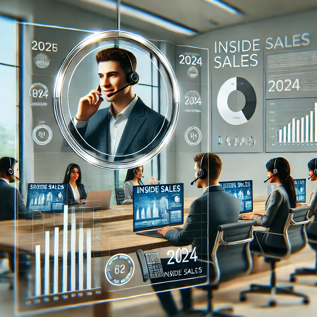 Inside sales agents working on computers